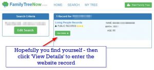 Find your record and click 'View details'